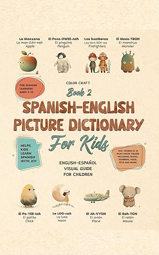 Free: Spanish-English Picture Dictionary: Cute Illustrated Bilingual Book For Kids to Learn Spanish Quickly and Easily